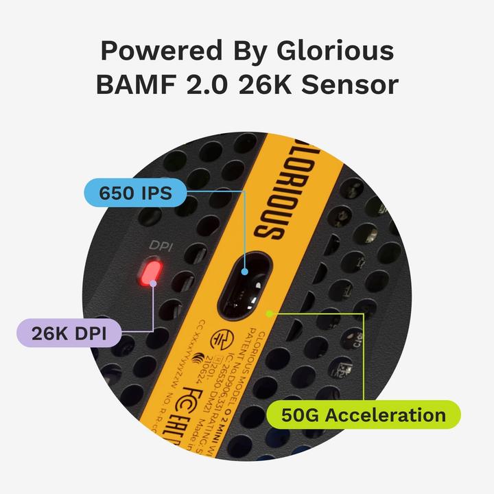 Actual product image Glorious Model O 2 Mini Gaming Mouse, RGB - black (Cable)