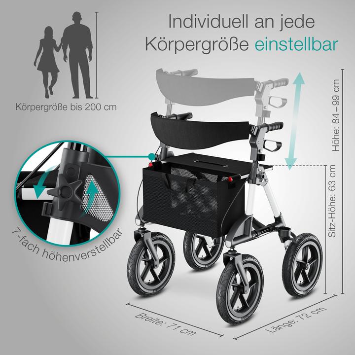 Produktbild Aktivshop Outdoor Rollator mit Luftbereifung Komfort