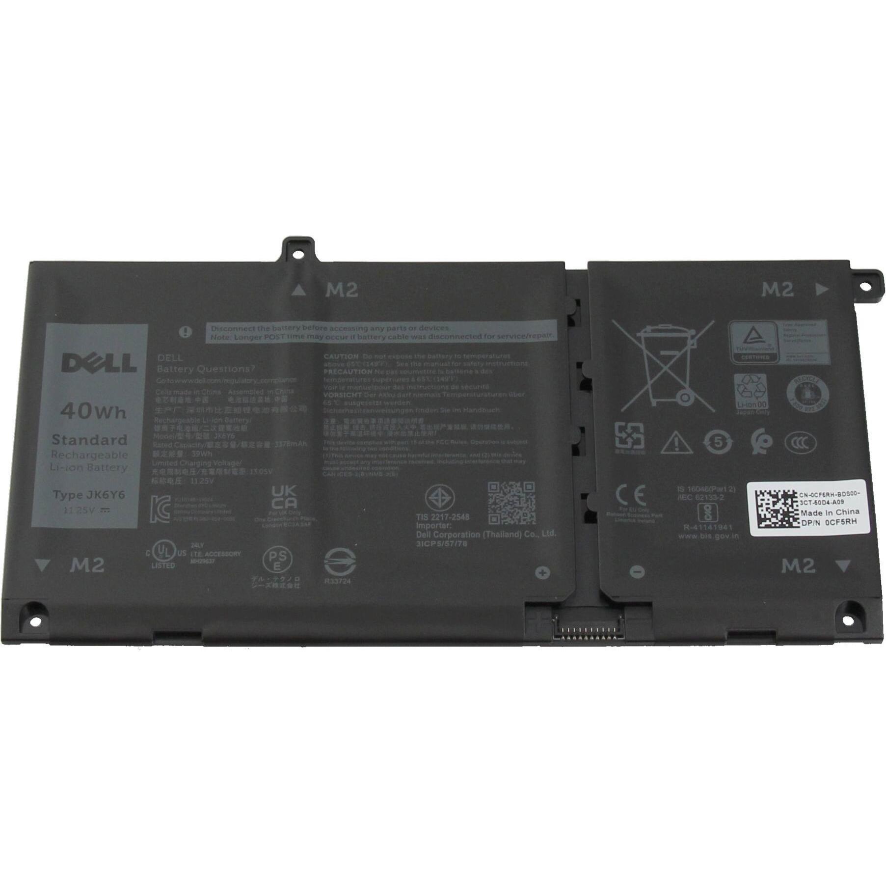 Dell 5NDNH (3 Zellen, 3378 mAh), Notebook Akku