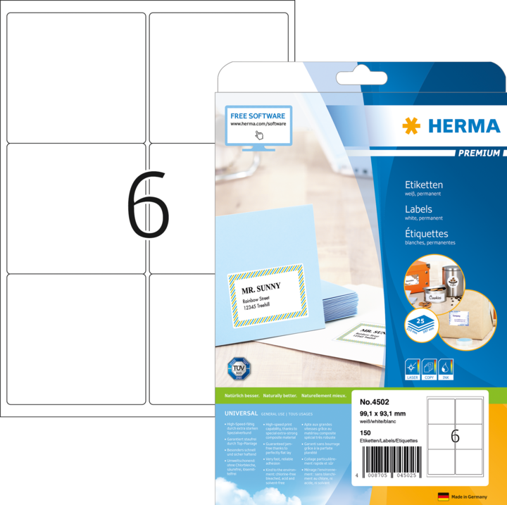 Produktbild Herma Universal Etiketten A4