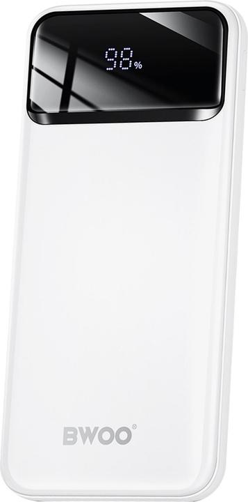 Actual product image Bwoo Ultra thin 22,5W 10000 mAh power bank, white (22.50 W, 37 Wh)