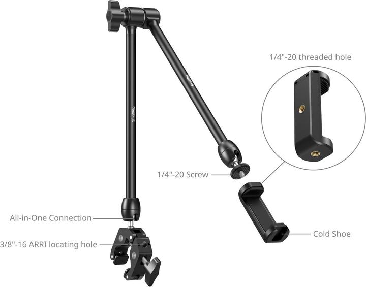 Image du produit SmallRig Desktop Magic Arm mit krabbenförmigem Klemmensatz