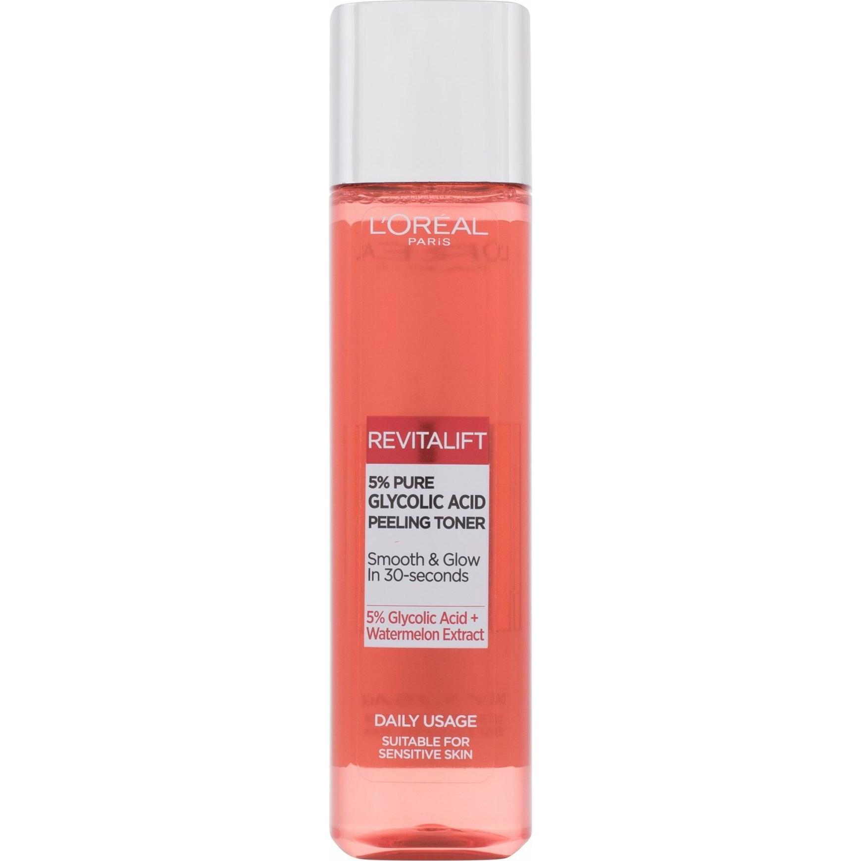 L'Oréal Paris, Gesichtsreinigung, Revitalift 5% Pure Glycolic Acid Peeling Toner (Peeling, 180 ml)
