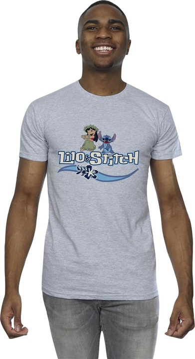 Actual product image Disney Mens Lilo And Stitch Characters T-Shirt (4XL)