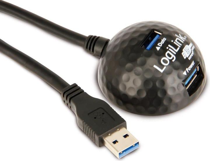 Actual product image LogiLink USB 3.0 Docking Station, 2-fold, with charging function Connection PC: USB plug, connection Docking (USB-A, 2 ports)