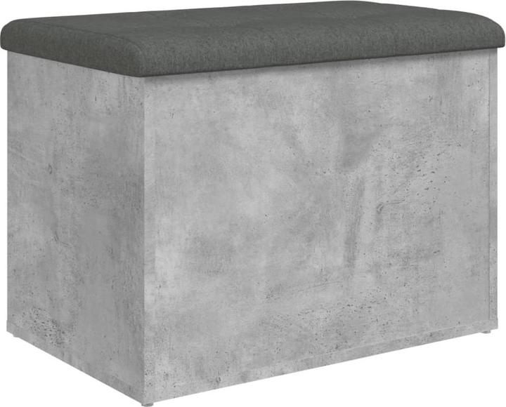 Actual product image vidaXL Bench with storage space concrete grey 62x42x45 cm (42 cm)