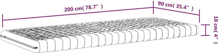 Actual product image vidaXL Schaumstoffmatratze (Foam core, 90 x 200 cm)