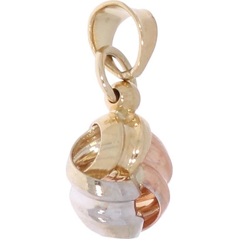 Thumbnail - Luxxos, Kettenanhänger, Knotenanhänger Tricolor 375 Gold, (375 Gelbgold)