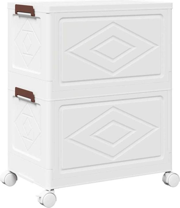 Actual product image vidaXL Storage box with wheels Stackable 2-tier 28 L (28 l)