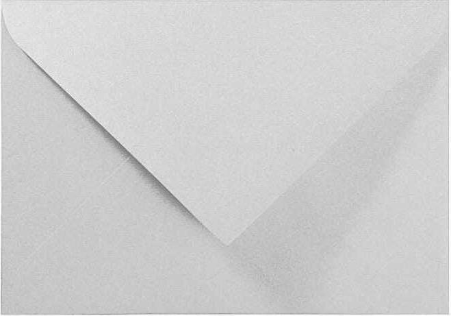 Immagine prodotto Artoz Busta perlata B6, 5 pezzi, argento, finestra di posizione (B6, 5x)