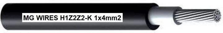 Produktbild Bandai Photovoltaikkabel // MG Wires // 1x4mm2 0 6/1kV schwarz H1Z2Z2-K-4mm2 BK 500m Spule (Solarkabel)