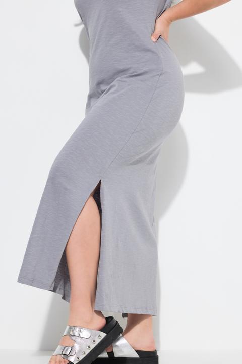 Produktbild Angel of Style Jersey-Maxikleid, Rundhals, Halbarm, Seitenschlitze (48)