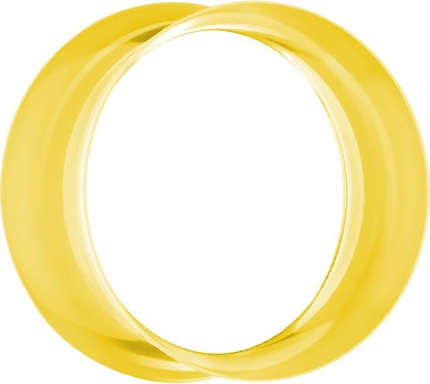 Actual product image Star Piercing Flared tunnel yellow (without brass, Silicone)