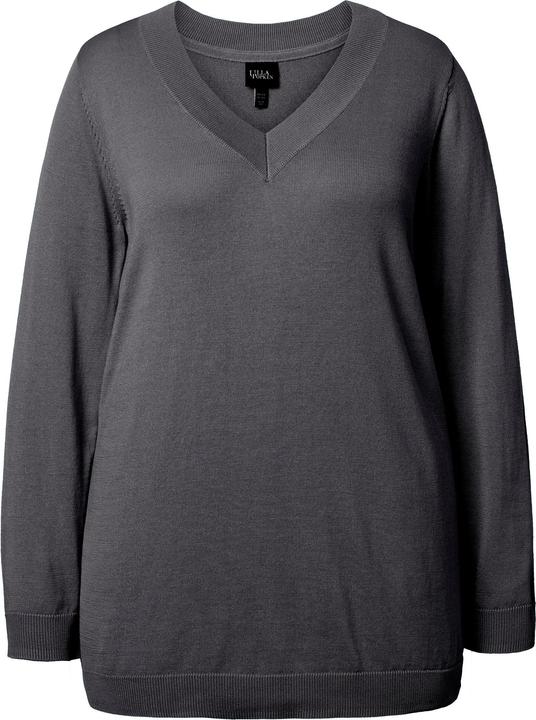 Produktbild Ulla Popken Pullover, V-Ausschnitt, Langarm, weicher Feinstrick (42, 44)