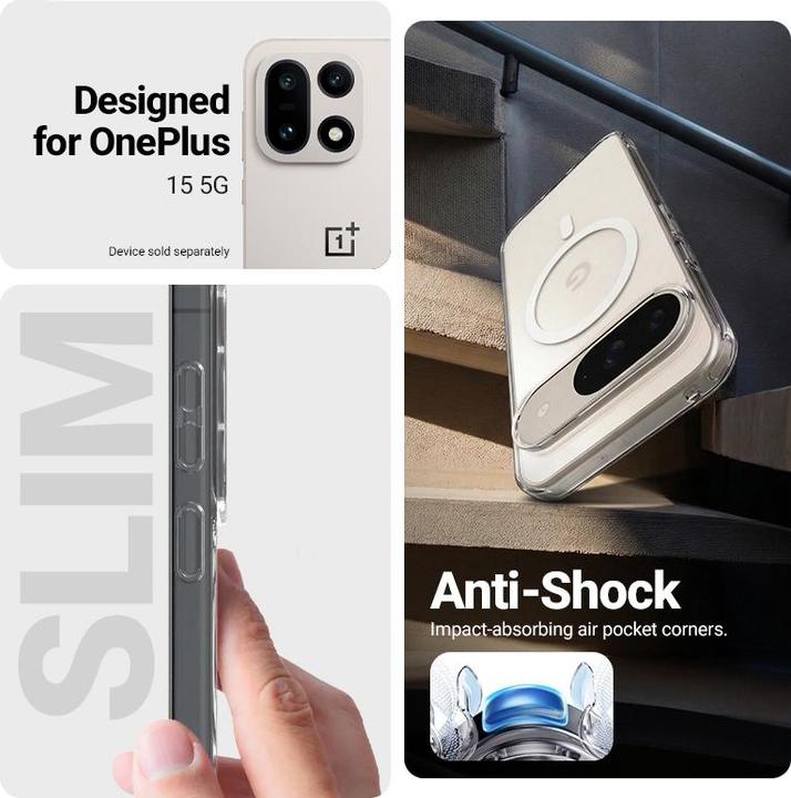 Produktbild Crong Hybrid Clear Magnetic - Etui MagSafe OnePlus 15 (przezroczysty) (OnePlus 15)