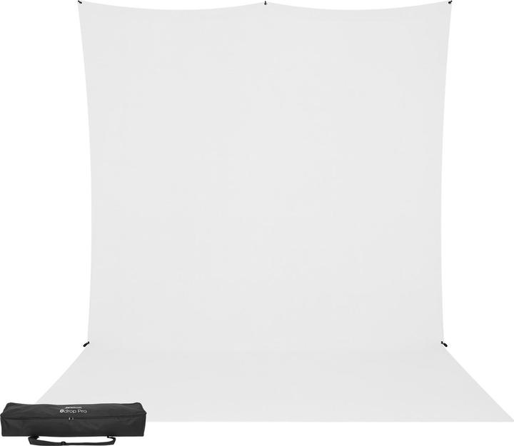 Productafbeelding Westcott X-Drop Pro - High-Key White (8' x 13') kreukherstellende achtergrondkoffer, 2,4 x 4 m (240 cm)