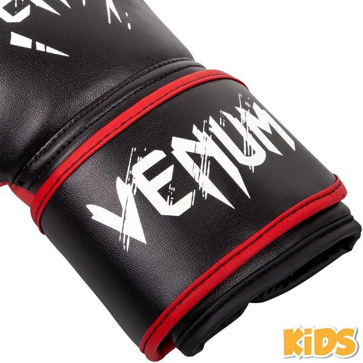 Immagine prodotto Venum Contender Guanti da Boxe per bambini - Nero-Rosso (4 OZ, Taglia unica)