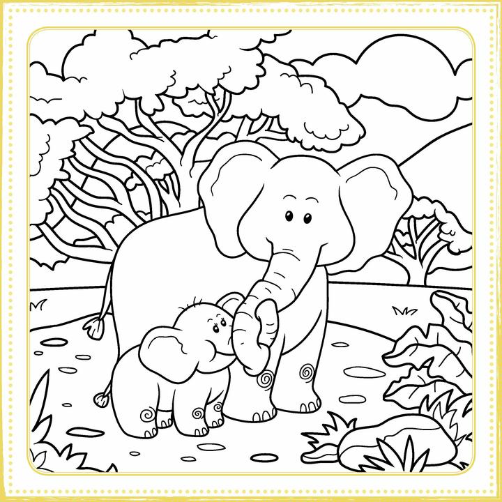Produktbild Malbuch Kinder: Die Zauberwald Safari