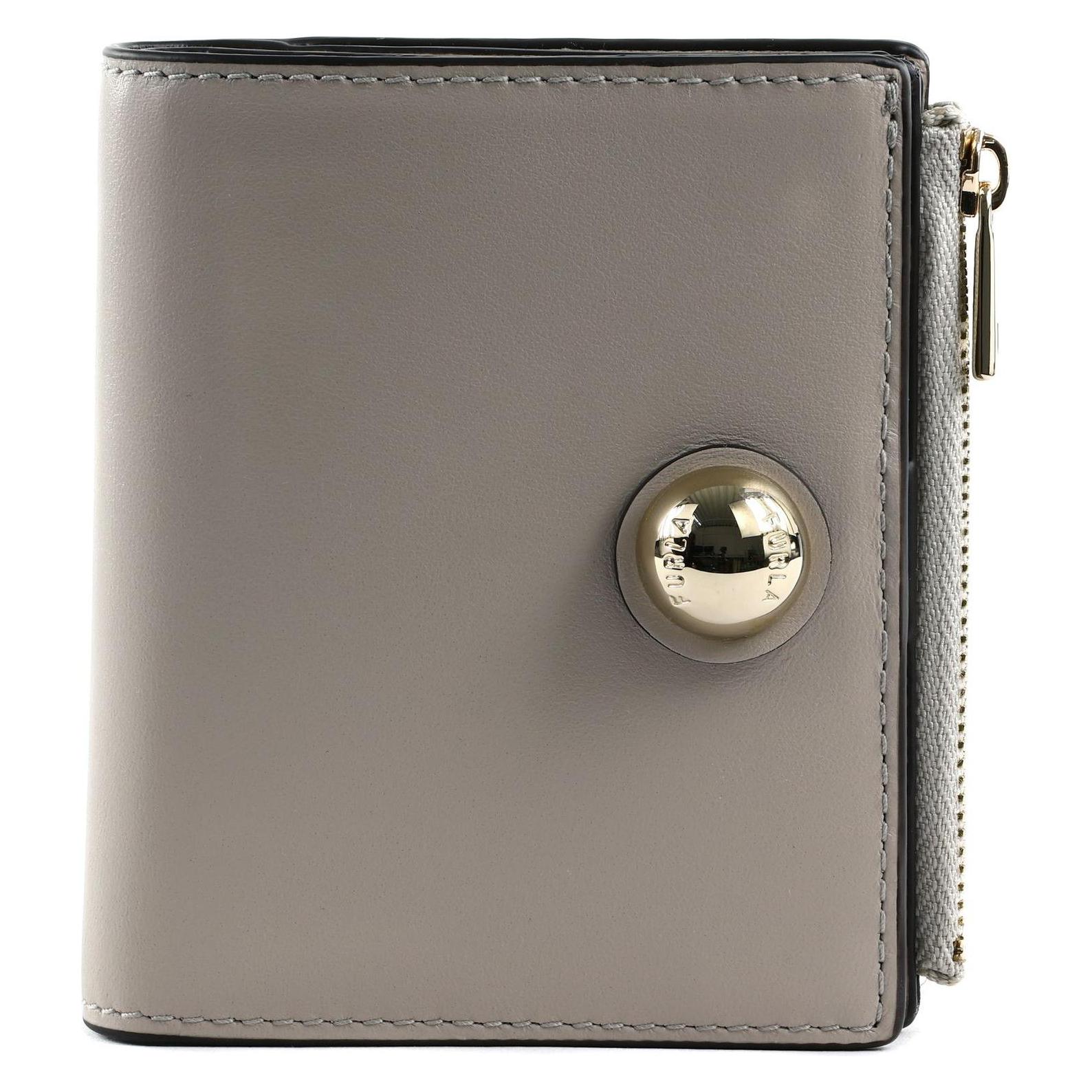 Furla, Damen, Portemonnaie, Sfera Compact Bifold Wallet, Grau