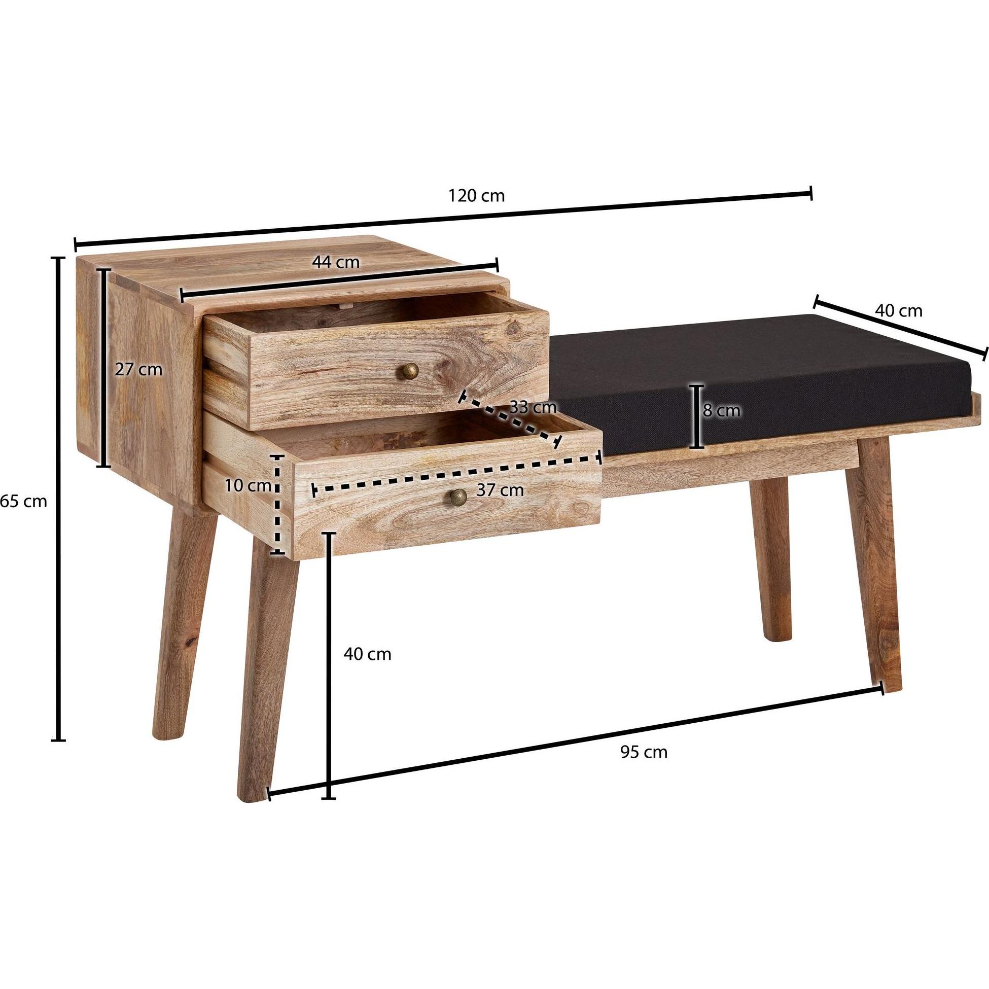 Thumbnail - FineBuy, Sitzbank, Cora (120 cm)