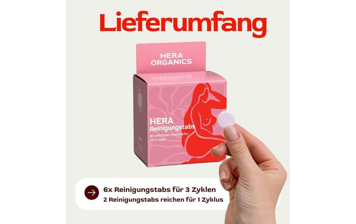 Produktbild Hera Organics Reinigungstabs für Menstruationsschwamm (Normal)