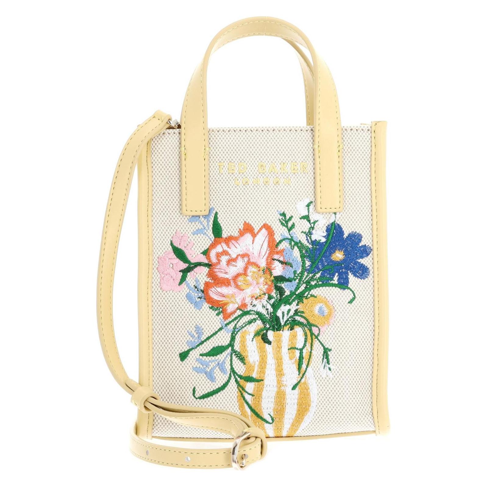 Ted Baker, Damen, Handtasche, Floscon Canvas Embroidered Mini Floral Icon Bag, Mehrfarbig