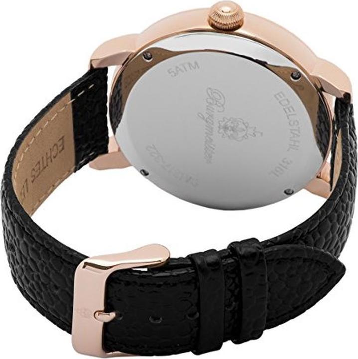 Produktbild Burgmeister Elegantes Herren-Quarzuhren mit Lederarmband und Edelstahlgehäuse