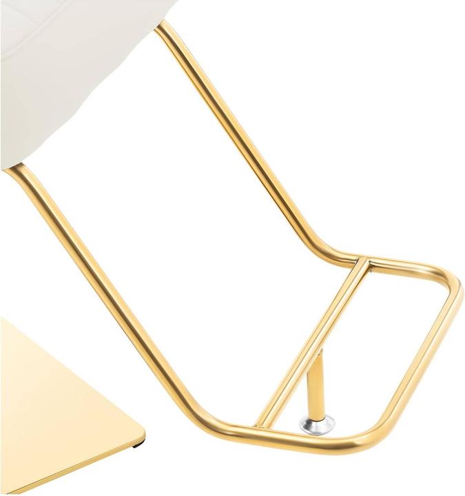 Actual product image Physa Salon Chair with Footrest - 920 - 1070 mm - 200 kg - cream / gold