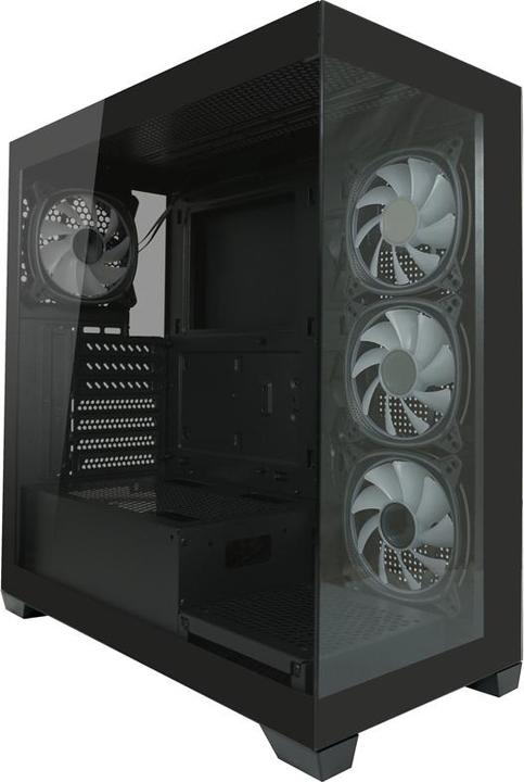 Produktbild LC-Power Geh?use MidiTower 715B black USB3.2/Audio,o.Netzteil,SEAMLESS X (Mini-ITX, ATX, mATX)