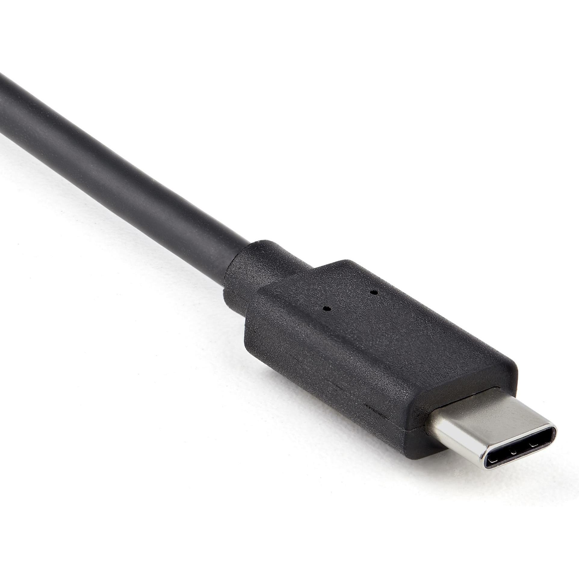StarTech .com USB-C Multiport Adapter (USB-C, 2 Ports), Dockingstation + USB Hub, Silber, Schwarz
