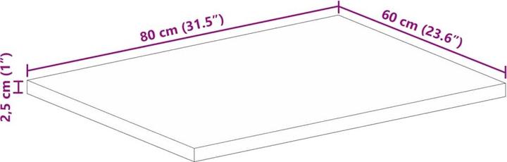 Image du produit vidaXL Tischplatte (80 x 60 cm)
