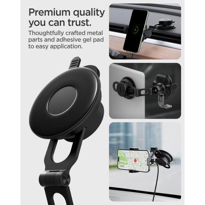 Image du produit Spigen Support voiture avec chargeur UTS35W Onetap Support voiture universel pour pare-brise et tableau de