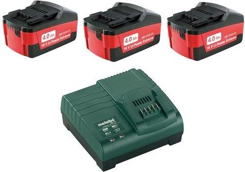 Actual product image Metabo Basic set 3 x 4.0 Ah (18 V)
