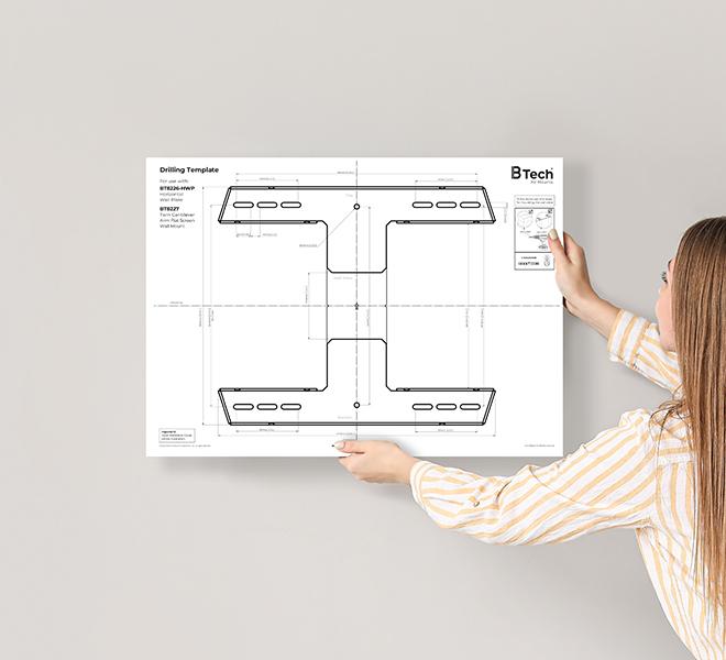 Productafbeelding b-tech Dubbele tap Dubbele arm Flat (Muur, 35 kg)