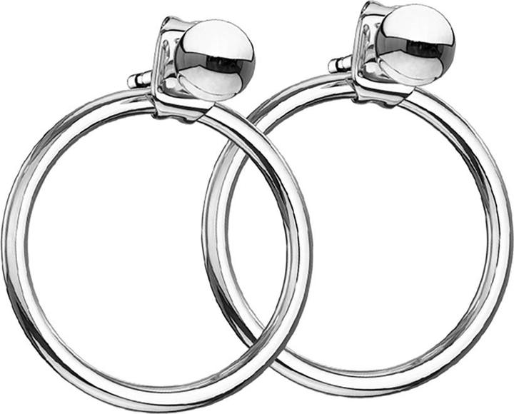 Produktbild Star Piercing Ohrring silber mit Kugel Anhänger Ring (ohne Messing, Chirurgenstahl 316L)
