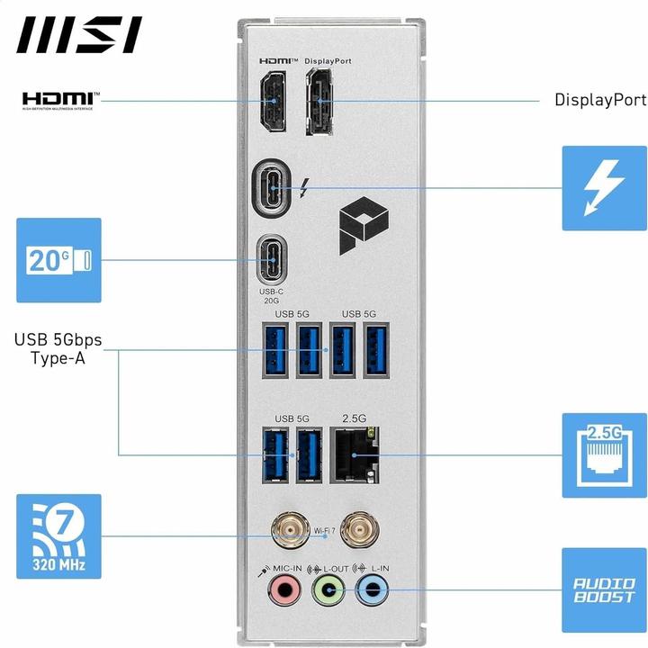 Produktbild MSI PRO Z890-S WIFI (LGA 1851, Intel Z890, ATX)