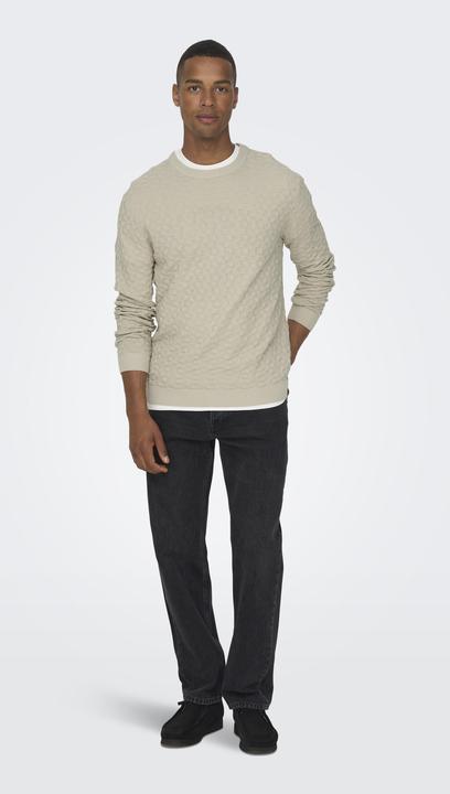 Actual product image Only & Sons Onskalle Reg 12 Struc Crew Knit Noos (XS)