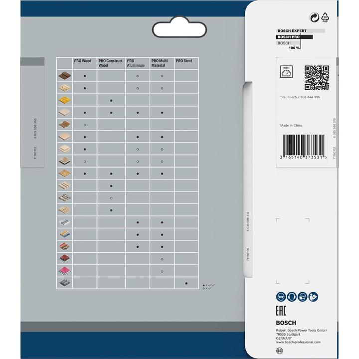 Immagine prodotto Bosch Professional Zubehör Lama circolare per legno PRO, 160 x 1,8 x 20 mm