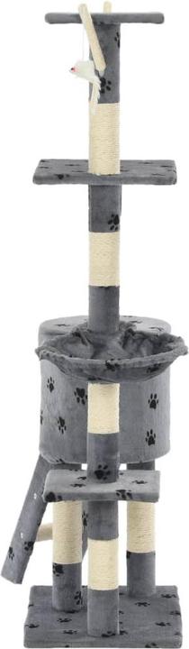 Actual product image vidaXL Kratzbaum (138 cm, Grey with paw pattern)