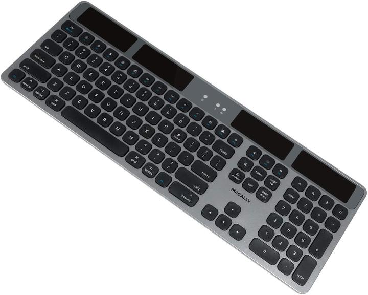 Actual product image Macally Solar Bluetooth Keyboard (US, Wireless)