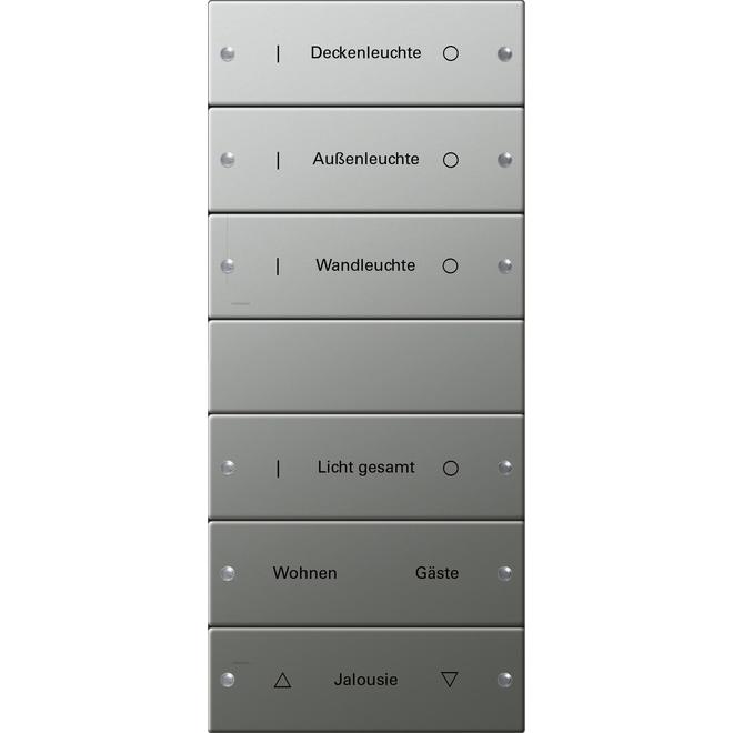 Gira Wippenset 6fach eds 2136602, Taster + Schalter, Silber