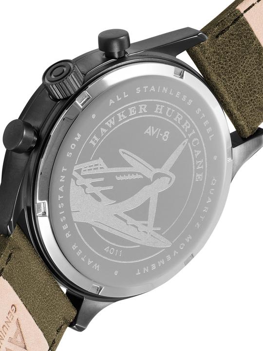 Actual product image AVI-8 AV-4011-0E Hawker Hurricane Chronograph 42mm 5ATM (Chronograph, 42 mm)