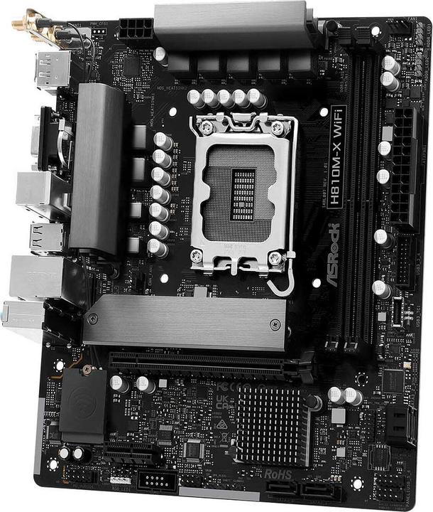 Productafbeelding AsRock MB Intel 1851 H810M-X WiFi (LGA 1851, Intel H810, Micro ATX (mATX))