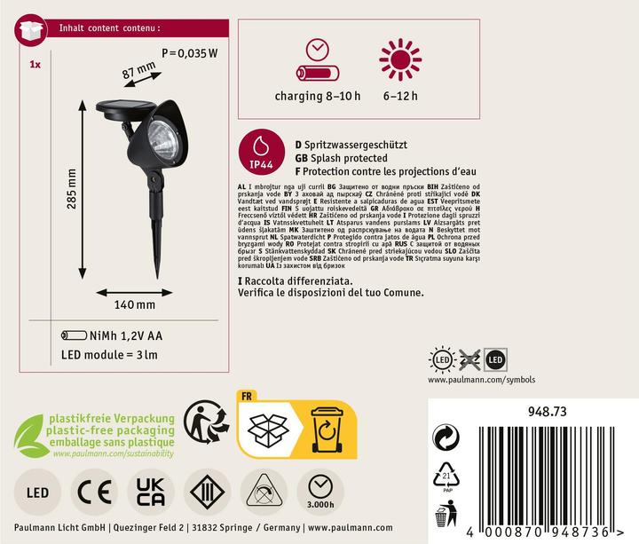 Produktbild Paulmann Solena (3 lm, IP44)
