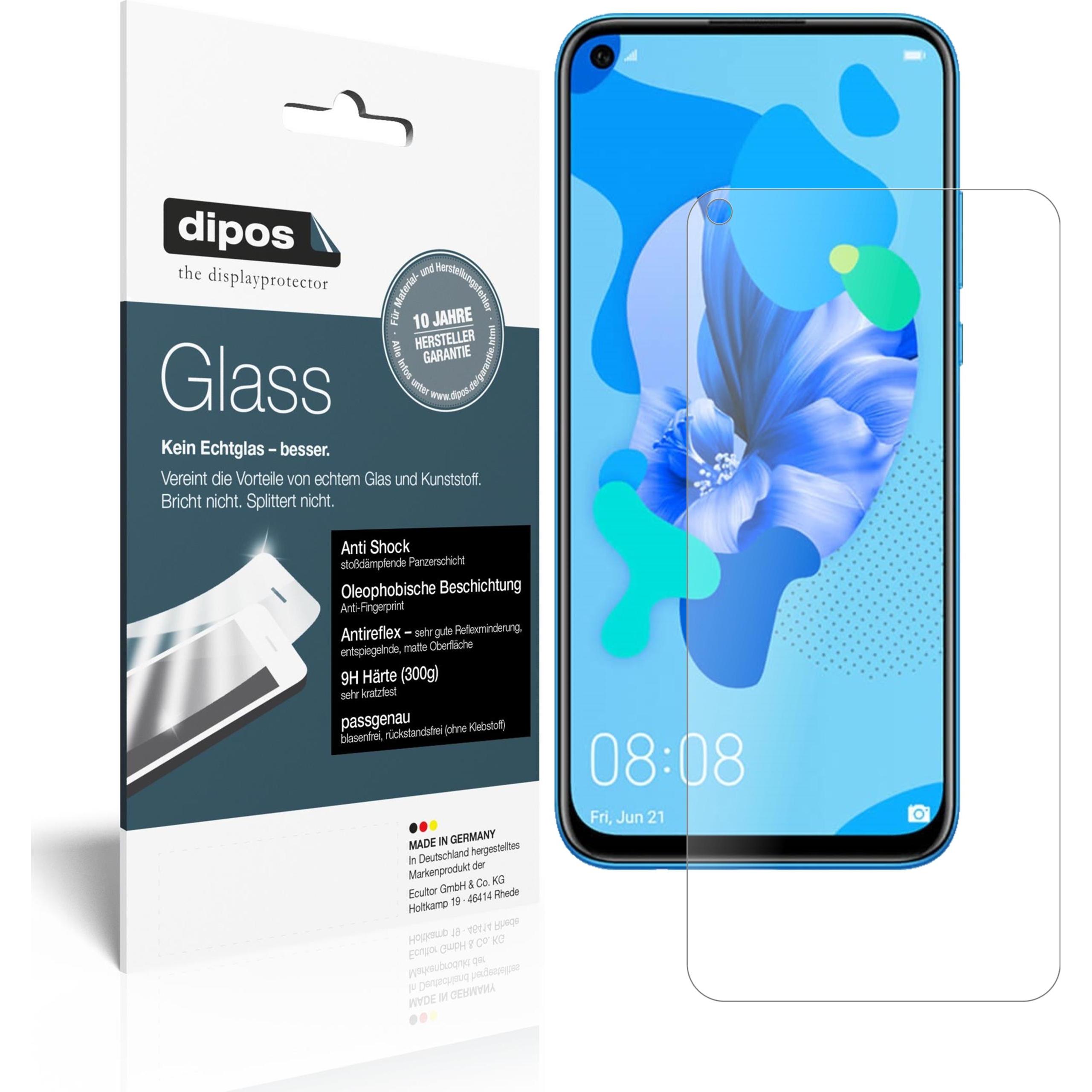 Dipos Displayschutz Anti-Shock (1 Stück, Huawei Nova 5i Pro), Smartphone Schutzfolie, Transparent