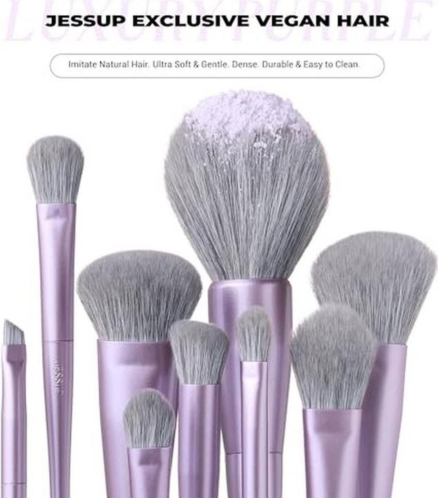 Image du produit Jessup Professional 14-Piece Vegan Makeup Brush Set for Foundation (Set)
