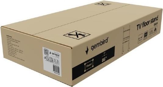 Produktbild Gembird TV SET ACC FLOOR STAND 55-86"/BLACK TVS-86F-02 (40 kg, 55" - 86")