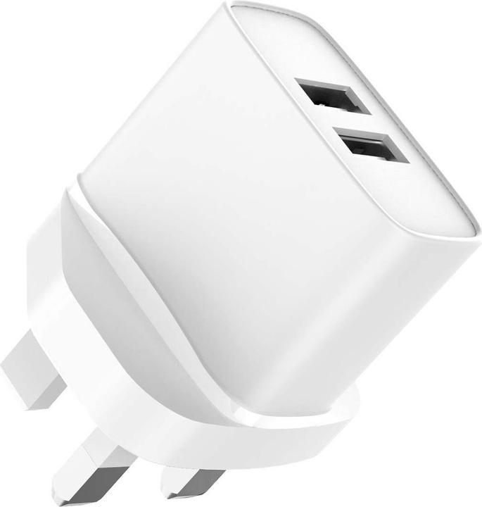 Produktbild Jaym Doppeltes USB-A-Ladegerät 12 W 2,4 A mit UK- und Dubai-Stecker (12 W)