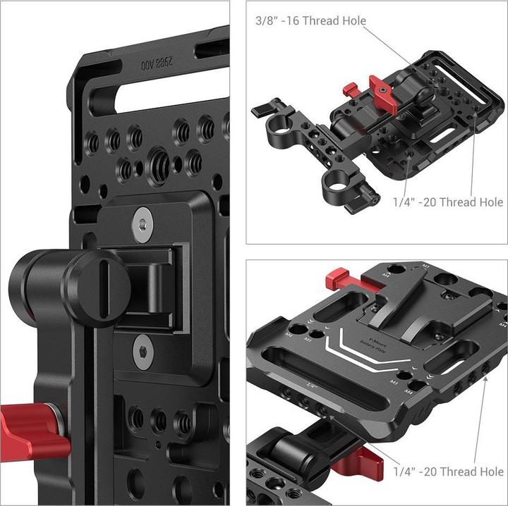 Image du produit SmallRig V Mount Battery Plate with Adjustable Arm 2991 (Accessoires vidéo divers)