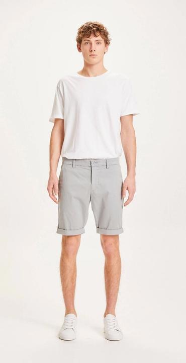 Produktbild KnowledgeCotton Apparel CHUCK Regular Chino Poplin Shorts Feather Gray